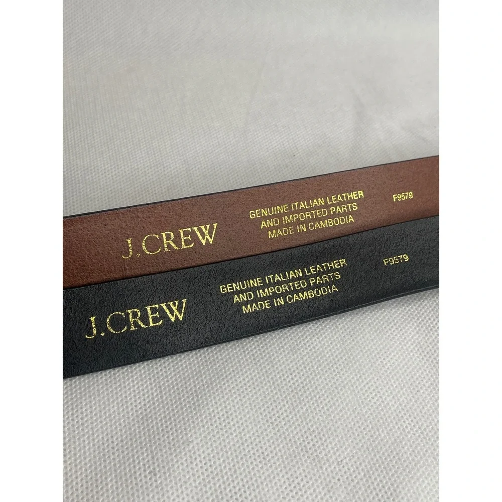 (2) J. Crew Italian Leather Belts Lot Size Small (31